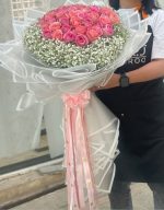 دسته گل 40 شاخه با ژیپسوفیلا - تصویر 3