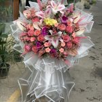 دسته گل ایستاده رویای صورتی